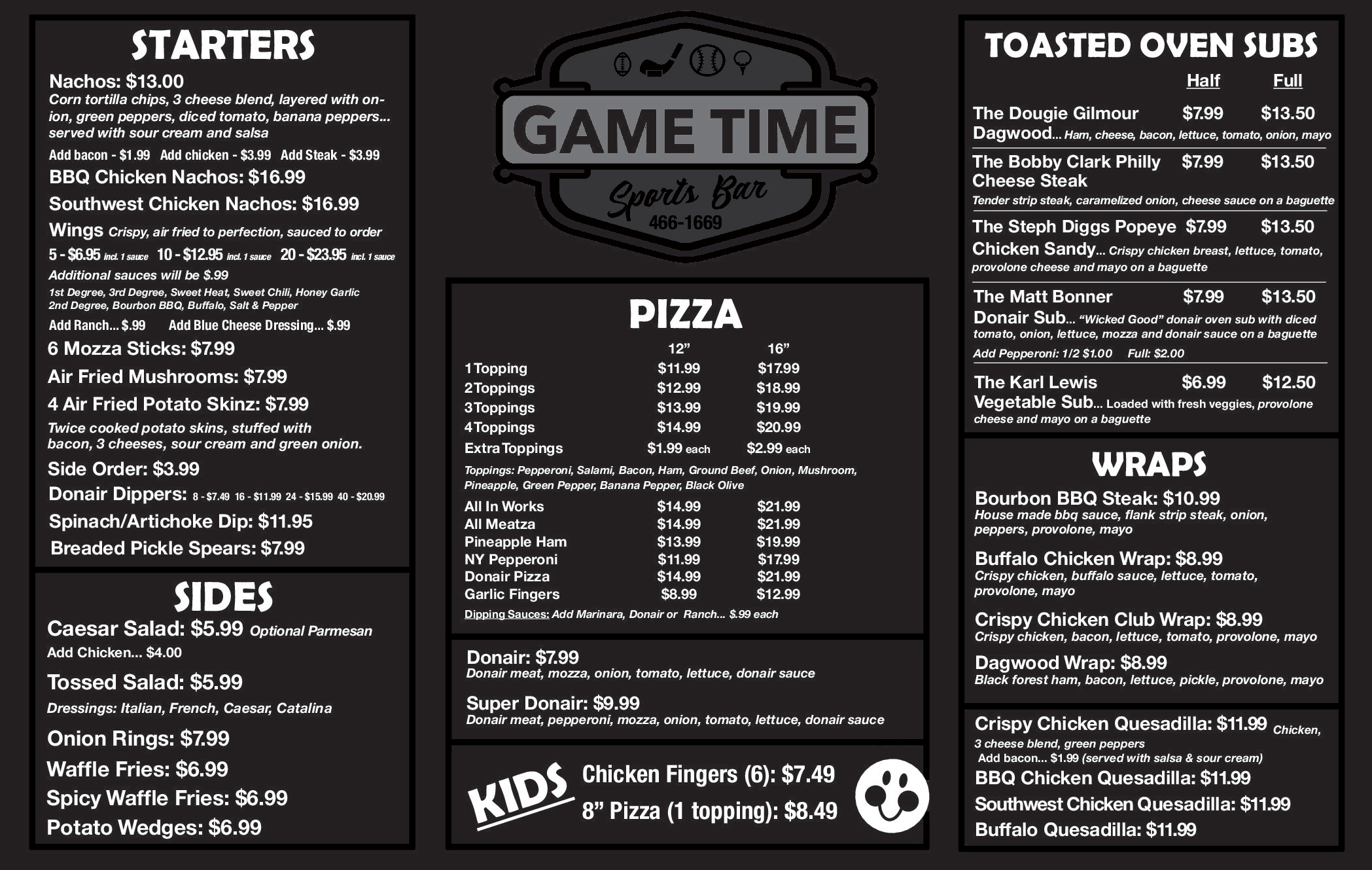 Home Game Time Sports Bar